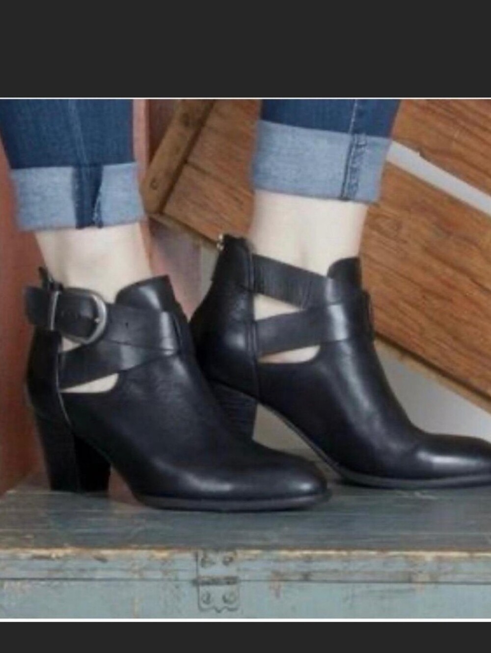 Vionic Rory Ankle Bootie Black Leather Boot Size 9